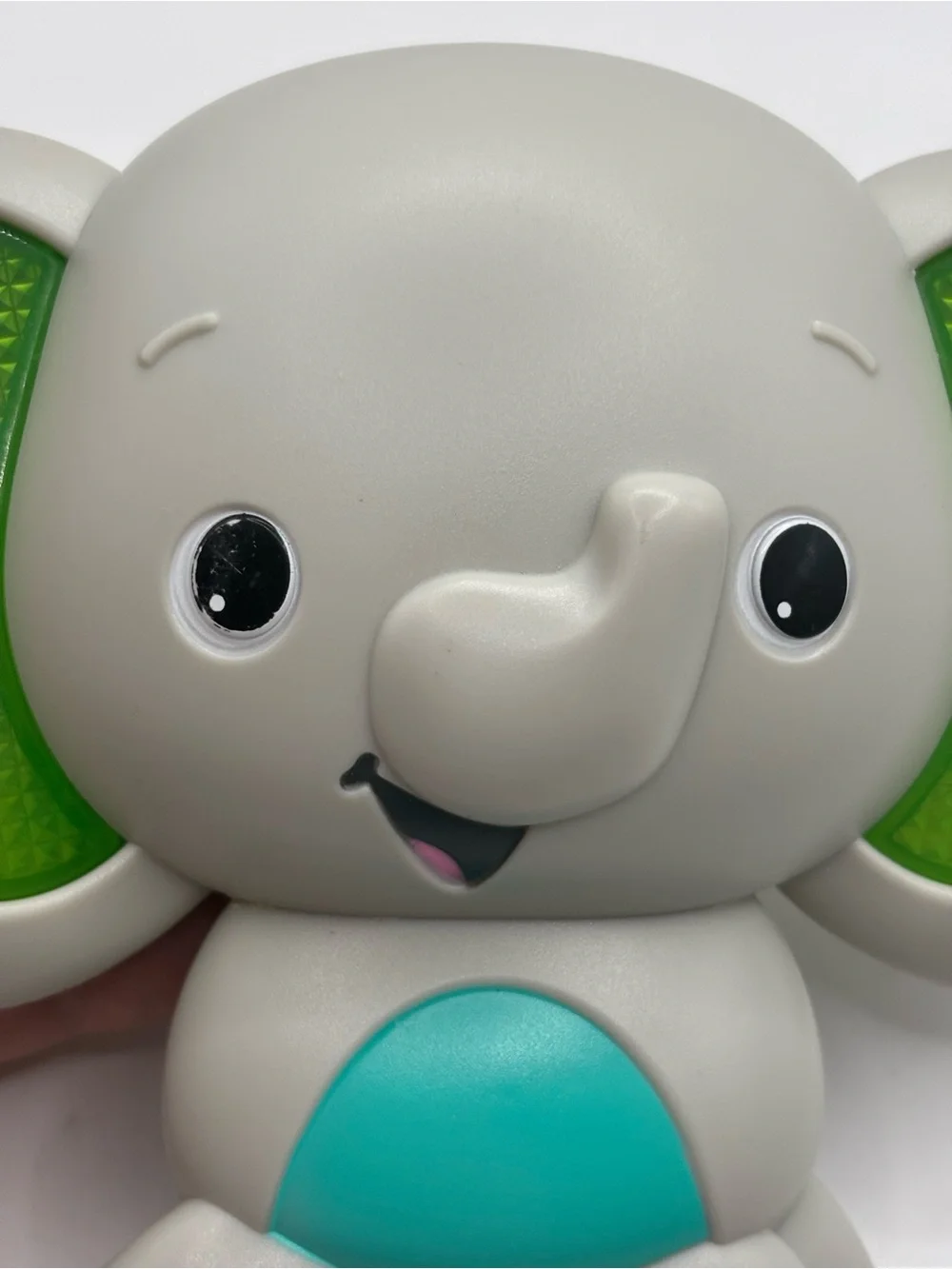 VTG Kids II Inc Light Up Musical Sounds Elephant Toy Music Box Tested Green